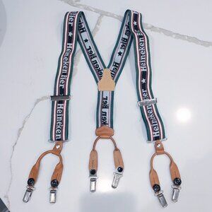 Vintage Heineken Beer Bier Bretels Suspender Brace Adjustable Leather